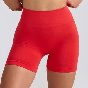 Bo & Tee Define Luxe Athletic Workout Mini Shorts Women’s Size XS Red